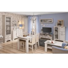 Nyitható étkezőasztal OLIVIA, DTD laminált, woodline bézs, TIFFY 15