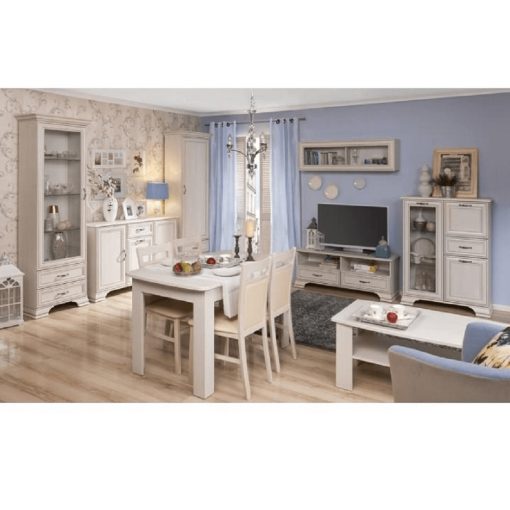 Nyitható étkezőasztal OLIVIA, DTD laminált, woodline bézs, TIFFY 15