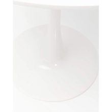 Étkezőasztal, kerek, fehér, matt, REVENTON