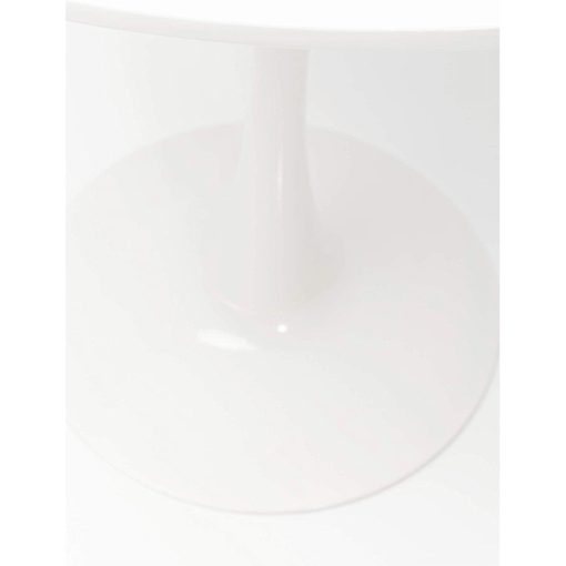 Étkezőasztal, kerek, fehér, matt, REVENTON