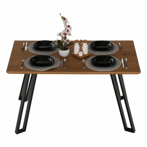 Étkezőasztal, tölgy/fekete, PEDAL