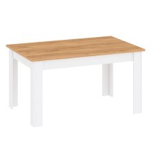 Étkezőasztal, fehér alba/tölgy craft arany, LANZETTE S