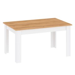 Étkezőasztal, fehér alba/tölgy craft arany, LANZETTE S