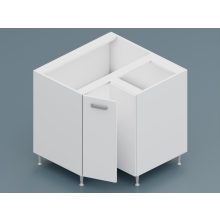 CSENGE alsó 2 ajtós 90x90 cm széles balos sarok elem