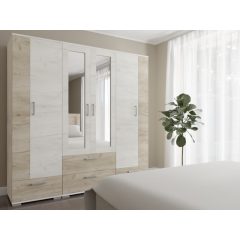 Csenge 200 cm gardrób fehér craft-szürke craft