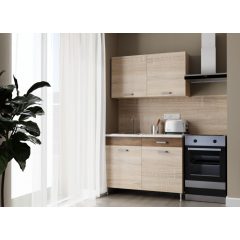   Panel konyha 110 cm 60 cm magas felső szekrénnyel  Sonoma korpusz - Sonoma front - Dohány craft fiókelő