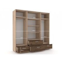 Csenge gardrób középső 80 cm-es üveges elem