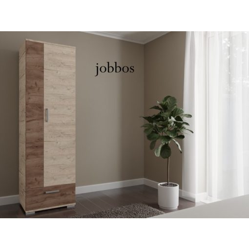 Csenge gardrób szélső 60 cm-es akasztós elem