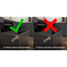 Melinda 260 cm konyhabútor antracit alsó és arany craft felső elemekkel