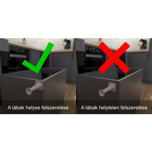 Melinda 200 cm konyhabútor antracit alsó és arany craft felső elemekkel