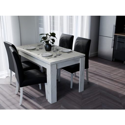 Csenge étkezőasztal fehér craft színben