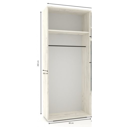 Arizóna akasztós gardrób 80cm 