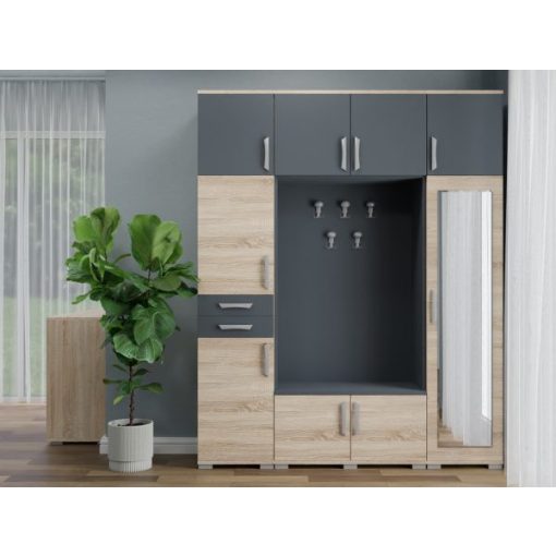 Köln előszoba 180 cm sonoma-antracit