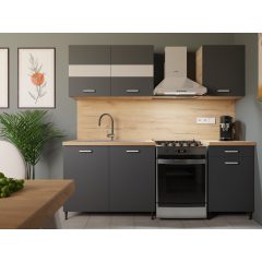   Anna 2023  Sonoma korpusz - antracit front 150 cm konyhabútor