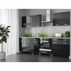   Luca 260 cm konyhabútor Fehér korpusz - Magasfényű MDF front