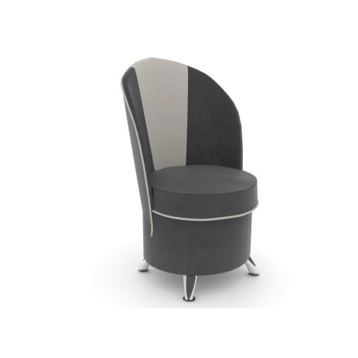 Budapest fotel tárolóval Sötét szürke szövet - Világos szürke szövet háttámla csíkkal