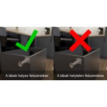 Luca 200 cm konyhabútor Fehér korpusz - Magasfényű MDF szürke front 