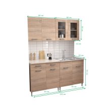 Zsófia 160 cm konyhabútor Sonoma korpusz - Sherwood front