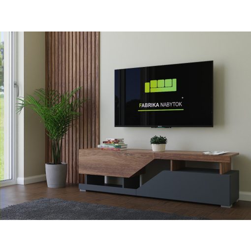 Miranda TV állvány 160cm antracit-ezüsttölgy