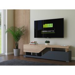 Miranda TV állvány 160cm antracit-világos tölgy