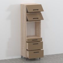 Galaxy állószekrény 3 fiókos 2 felnyílós ajtós sütős 60 cm széles elem