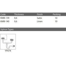 Kevmil gyümölcsmosós inox mosogatótálca szifonnal