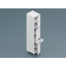 Milánó állószekrény 3 ajtós 1 fiókos jobbos – balos 40 cm széles elem