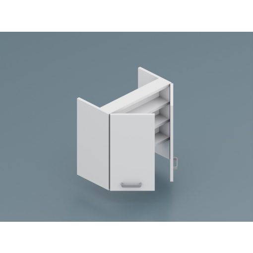 Milánó felső 2 ajtós beépíthető páraelszívós  60 cm széles elem