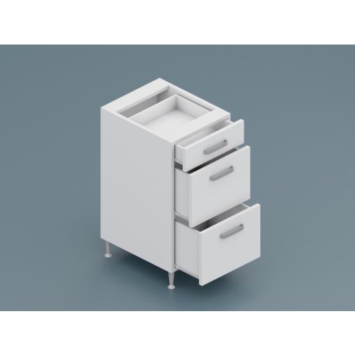 Milánó alsó 3 fiókos 40 cm széles elem