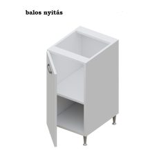 Milánó alsó 1 ajtós 40 cm széles elem