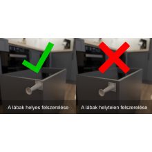 Milánó alsó mosogatós sarok 100 cm széles elem