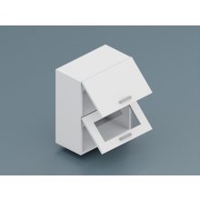 Milánó felső 2 felnyíló alul üveges ajtós 60 cm széles elem