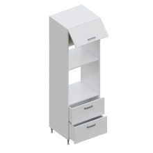 Milánó álló szekrény 2 fiókos, tűzhely és mikró tartó 60 cm széles elem