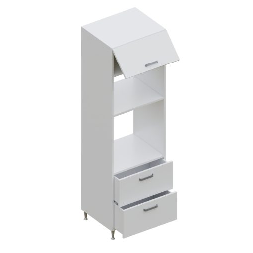 Milánó álló szekrény 2 fiókos, tűzhely és mikró tartó 60 cm széles elem