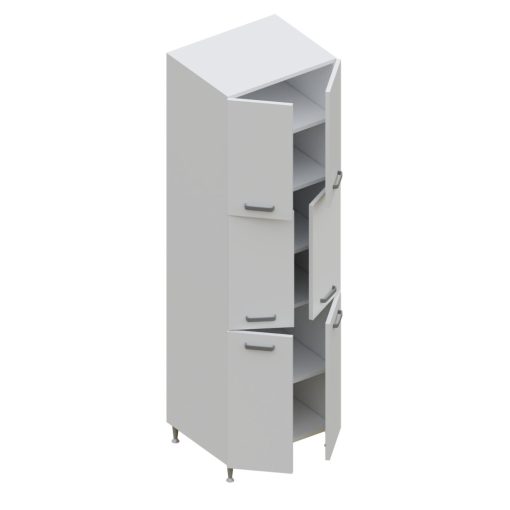 Milánó álló szekrény 6 ajtós polcos 60 cm széles elem