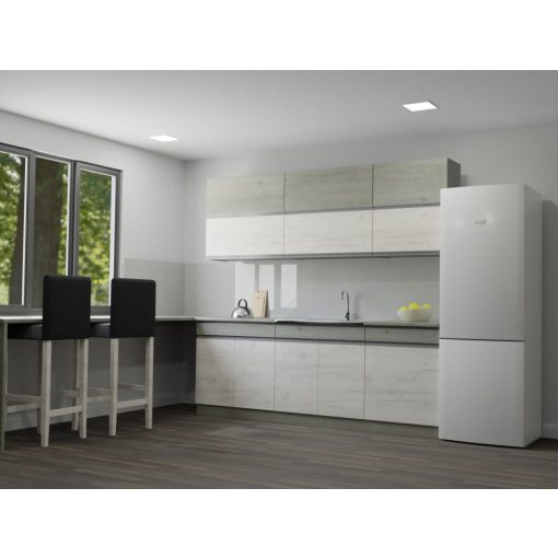 ARTIANÓ konyha blokk Fehér Craft / Szürke craft front - Szürke craft fiókelő