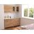   Zsófia 160 cm konyhabútor Sonoma korpusz - Arany craft front , fiókelő és üvegkeret