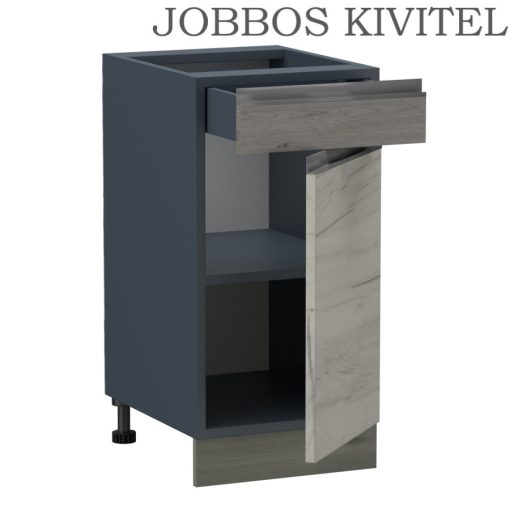 Artianó alsó 1 ajtós 1 fiókos jobbos – balos 40 cm széles elem