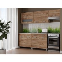 Csenge 220 cm konyhabútor Sonoma korpusz - dohány craft front