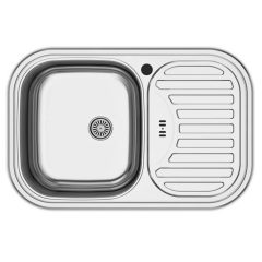   Munkalapba süllyeszthető 1 mély medencés + csepegtetőtálcás mosogatótálca/B