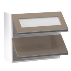   Minerva  72 cm felső 2 ajtós  ,felül  üveges felnyíló 80 cm széles elem