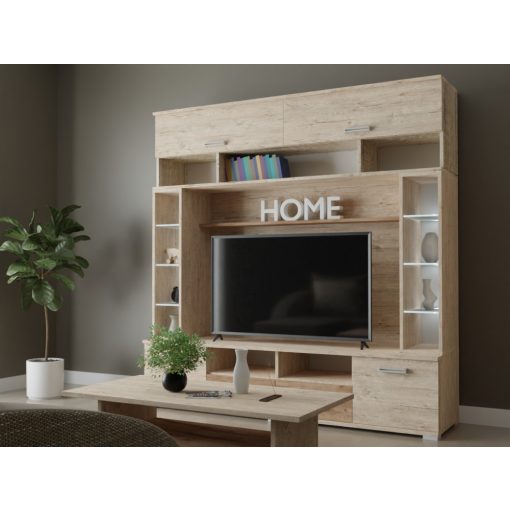 Arizona nappali szekrénysor 200 cm Sherwood/Dohány craft