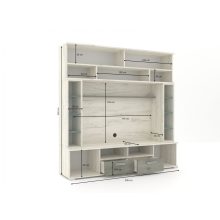 Arizona nappali szekrénysor 200 cm Sherwood/Dohány craft