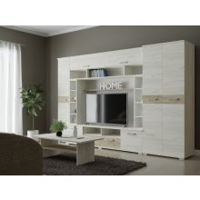 Arizona nappali szekrénysor 320 cm Fehér kraft/Szürke kraft