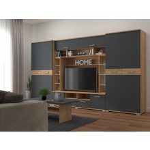 Arizona nappali szekrénysor 360 cm Antracit/Arany kraft