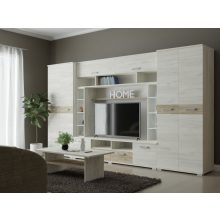 Arizona nappali szekrénysor 360 cm Fehér kraft/Szürke kraft