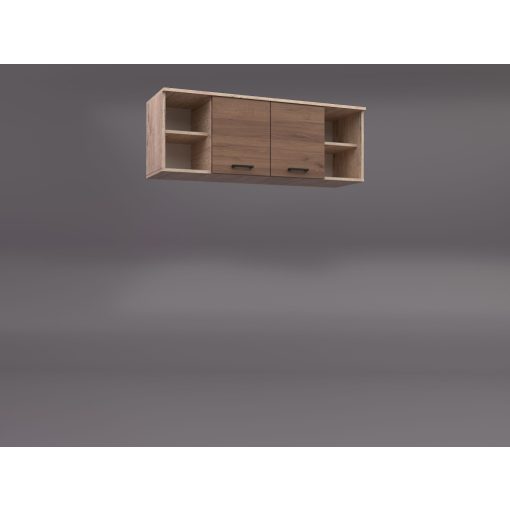 Budapest nappali szekrénysor 360 cm Fehér  kraft/Szürke kraft