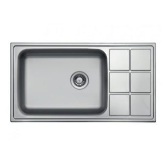 Munkalapba süllyeszthető  inox mosogató tálca